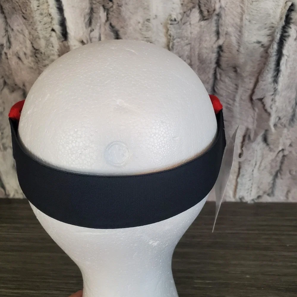 Headsweats‎ RUNNING PRINCESS Visor Hat Black W/ Red, Stitched Silver Tiara - NEW